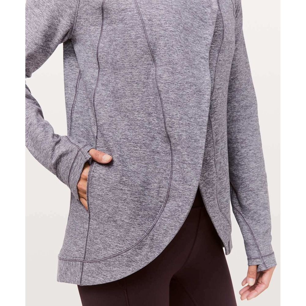 Lululemon Rulu Rally Wrap Heathered Graphite Purple Size 12 - Picture 4 of 10